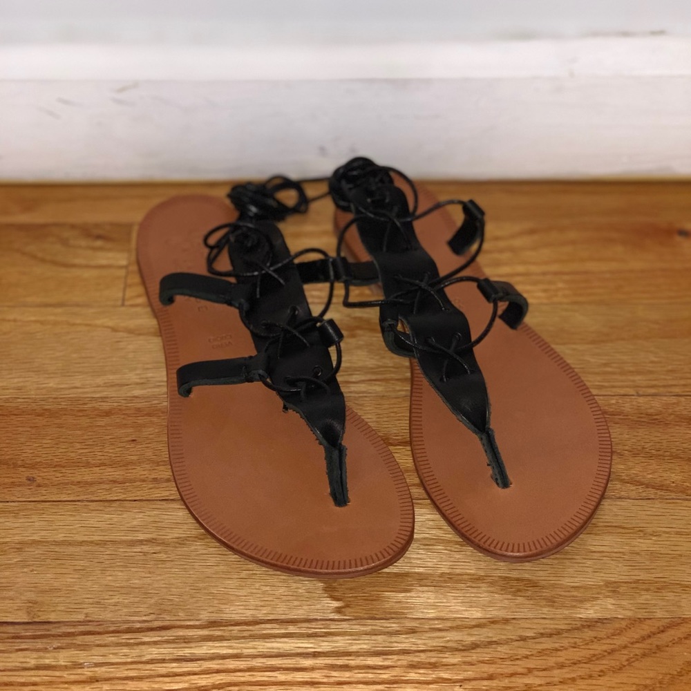 joie a la plage torres leather laceup sandals NWOT